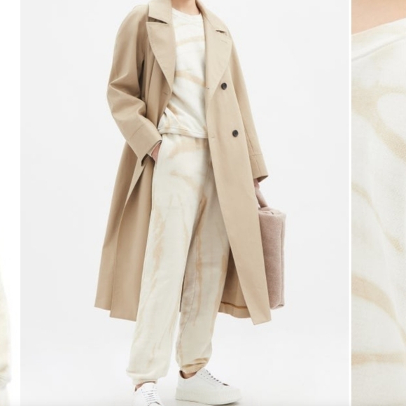 LES TIEN Tie-dye Brushed-back Cotton Sweatshirt - Beige - Picture 2 of 11